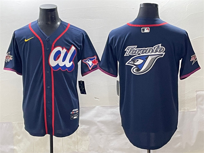 Men's Navy American League Toronto Blue Jays Team Big Logo 2025 All-Star Edition Limited Stitched Baseball Jersey